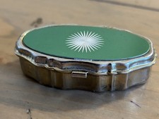 Vintage Green Enamel Ornate