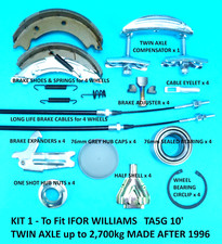 Brake Shoes, Cables, Bearings & Service Kit for TA5G 10' IFOR WILLIAMS Trailer