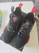 adidas nmd r1 v2 black/red white trainers mens uk size 9.5