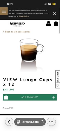 Nespresso view lungo mugs - nespresso,