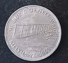 Shell Token - Man In Flight - Wilbur & Orville Wright - 1903 - Issued 1970's