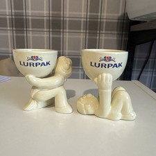 Lurpak Ceramic Douglas Egg Cup Limited Edition x 2 Vintage Collectible