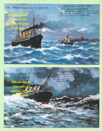 J696 disaster two postcards - disaster,