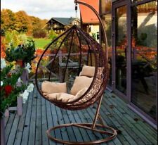 garden hanging chair Swing Egg Chair PE rattan ONLY brown color