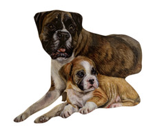 Boxer and Puppy Plaque - Boxer