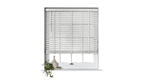 50mm wooden white venetian - white,