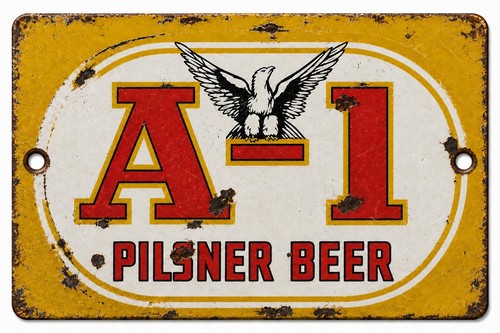 Tin sign pilsner beer - tin,