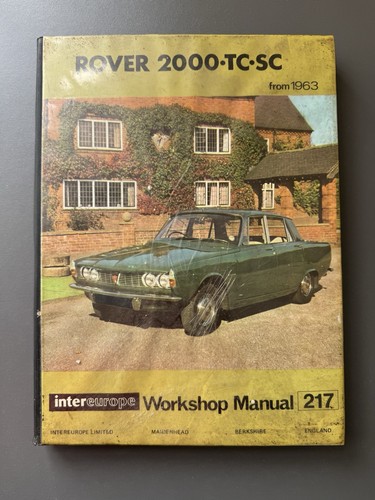 Rover 2000 workshop - rover, 2000-tc-sc