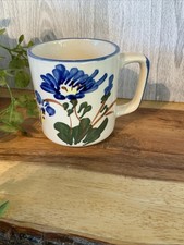 Vintage Hand Painted Mug Blue