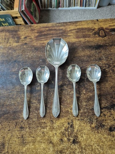 Vintage dessert spoons - vintage, x4