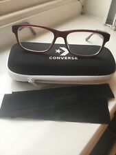 Converse eye glasses with case and cloth, burgundy