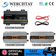 Power Inverter 3000W 3600W 5000W Pure Sine Wave 12V To 240V Converter LCD RV