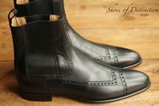 Gucci Black Leather Brogue Boots Shoes Mens UK 9.5 US 10.5 EU 43.5 E