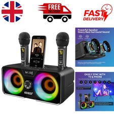 Family-Friendly Karaoke Machine with Rechargeable Microphones & Speaker System