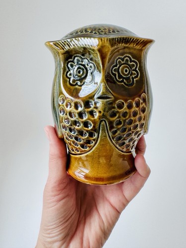 Vintage arthur wood owl - wood,