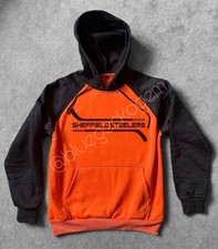 Sheffield Steelers Fan Hoodie - Orange And Black, Customisable Name and Number