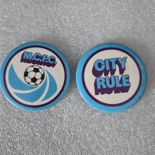 Vintage Man City Tin Badges