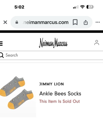 Jimmy lion bee ankle - lion, socks
