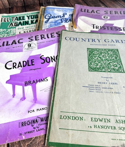 Vintage sheet music - vintage, 5pc