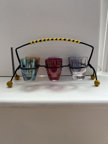 1950s harlequin glass shot - harlequin,