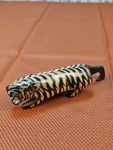 Carved buffalo horn tiger - carved,