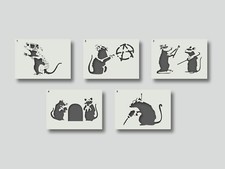 Banksy Rat Stencils for Wall Art, Home Décor, and Painting. SET 1