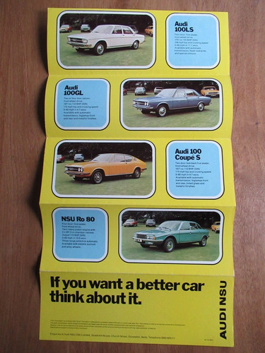 Audi nsu range brochure 1973 - brochure,