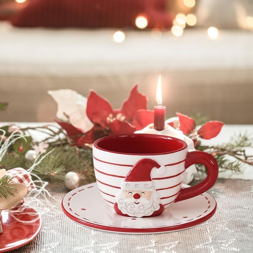 Christmas tea cups - christmas,