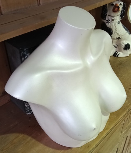 Vintage female mannequin chest - mannequin,