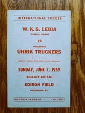 1959 Philadelphia Truckers (USA) – Legia Warszawa (Warshaw Poland) 4 pages