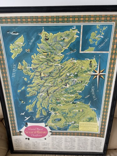 Map scotch whiskey - scotch,