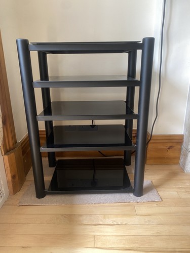 Black glass and metal - black,