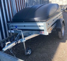 Brenderup 1205s 2nd hand camping trailer, lockable lid & spare wheel 1205