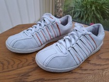 Ladies White Striped K SWISS
