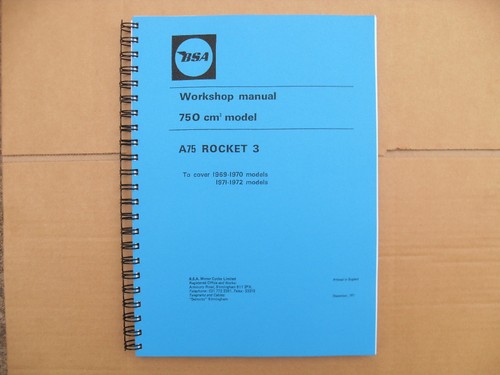 Bsa rocket a75 workshop - , 3
