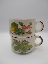 Vintage Vegetable Soup Mugs