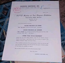 MOORE JIG BORER GRINDER