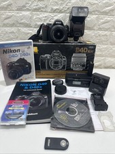 Nikon D40 Camera Body + 18-55mm Zoom Nikkor Lens, Charger & Box Tested Working