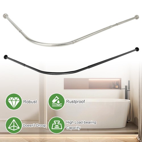 Shaped shower curtain rail - l,