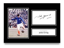 John Greig Signed A4 Photo
