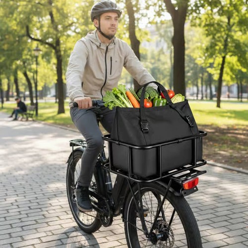 Folding bike basket bag large - basket,