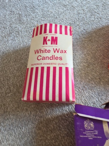 Vintage candles and boxes - candles,