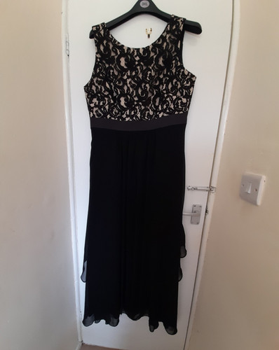 Roman size black floral - black,