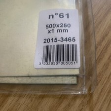 1 mm  Thick Galvanised Mild Steel X2 Sheet 250 X 500 mm