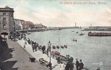 POSTCARD - WHITBY - ST ANN'S STAITHE AND PIER - POSTED 1908 - YORKSHIRE - 1908