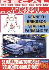 DECAL MITSUBISHI GALANT VR-4 K.ERIKSSON R. MONTECARLO 1990 DnF (06)
