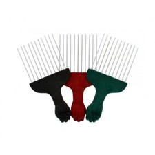 3x Afro Hair Comb Metal Wide