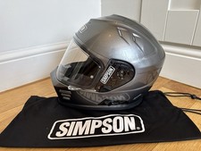 NEW SIMPSON VENOM MOTORCYCLE Crash Helmet BANDIT GUNMETAL SIZE XS (53-55cm)