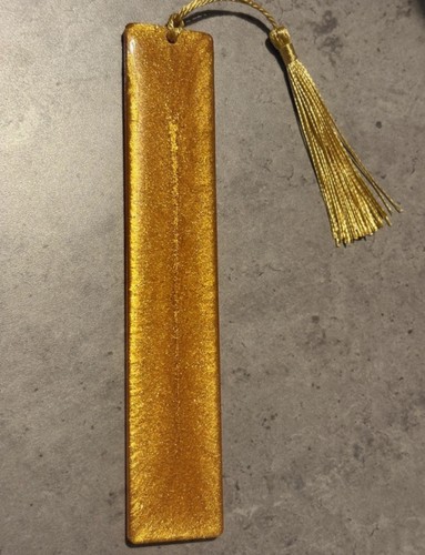 Gold fabric bookmark with - gold,