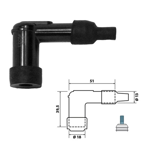 Candle cap ld05f - with, resistor